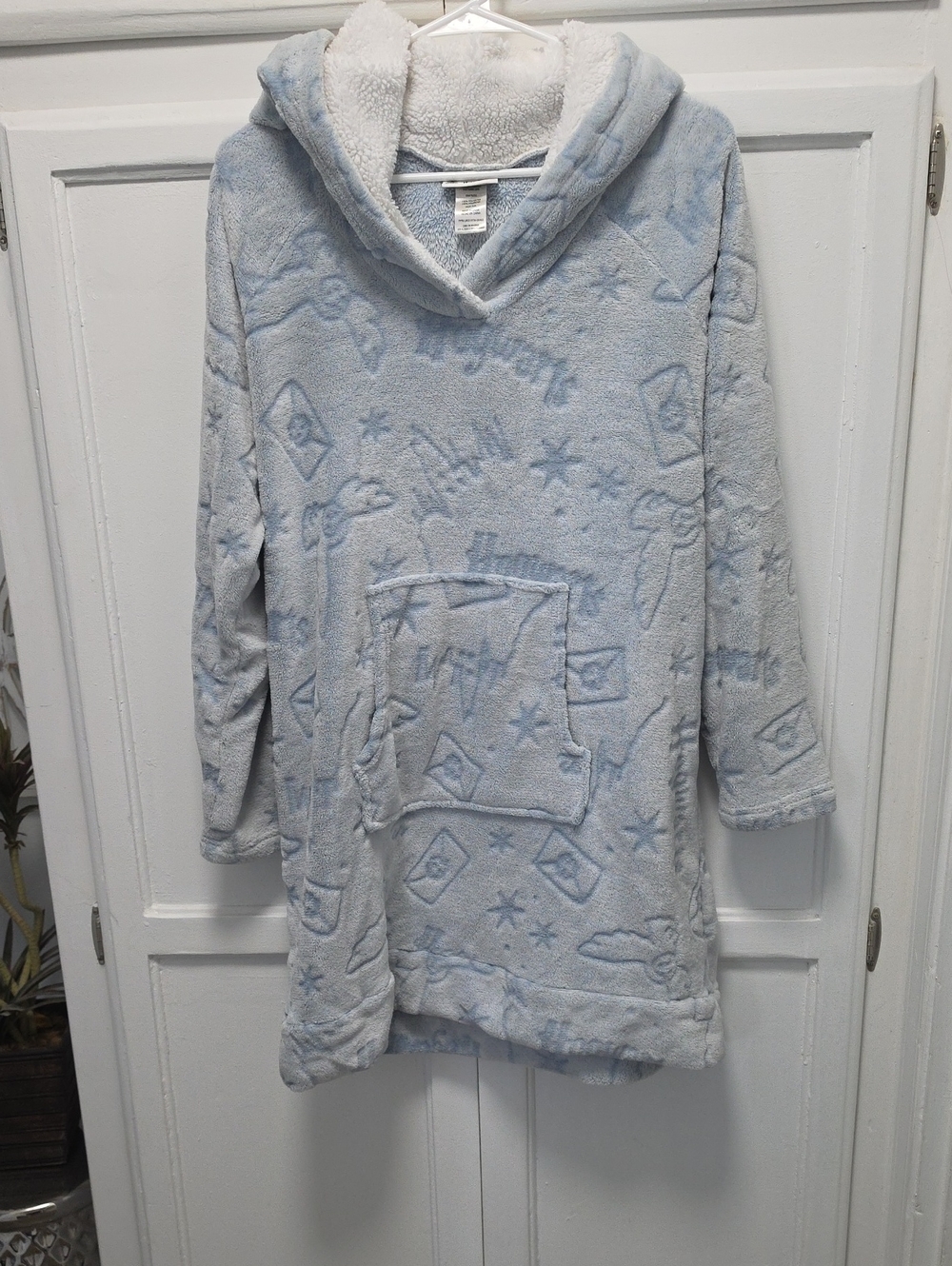 Warner Bros. Light Blue Sherpa-Lined Hooded Fleece Tunic